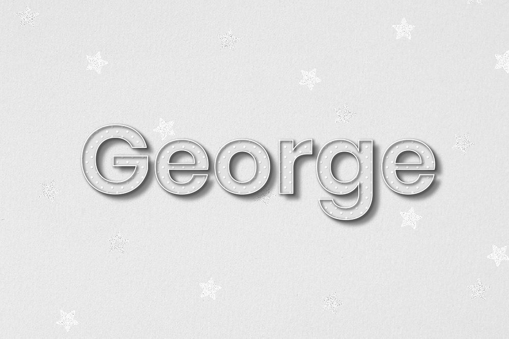 George male name lettering typography