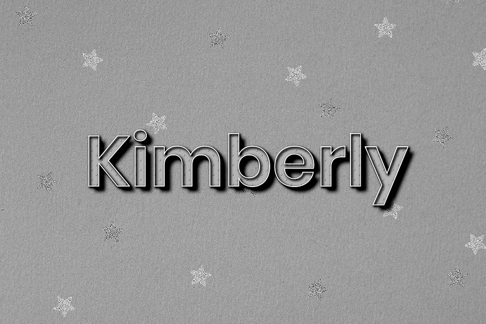 Kimberly name polka dot lettering font typography