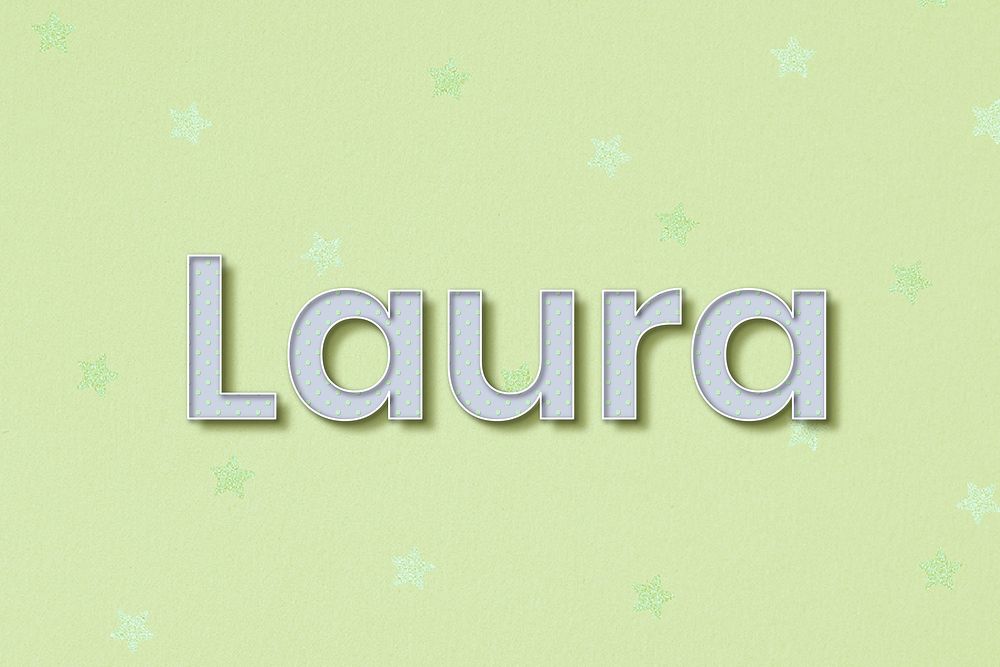 Polka dot Laura name typography