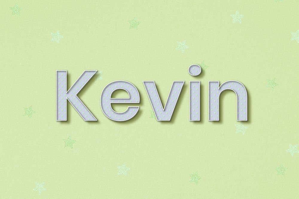 Polka dot Kevin name typography
