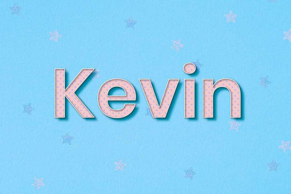 Kevin male name typography text