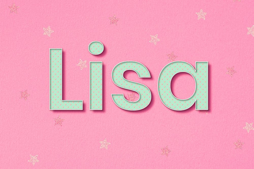 Lisa polka dot typography word