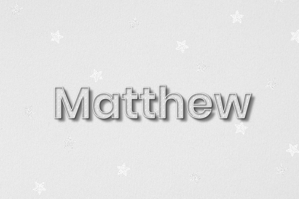 Matthew male name lettering typography