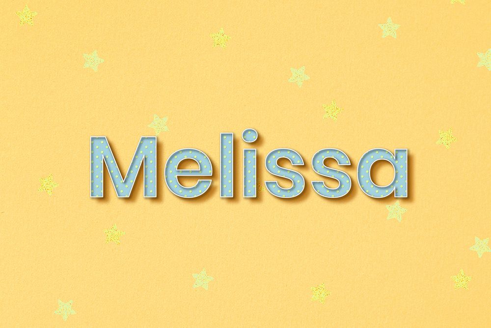 Female name Melissa typography word