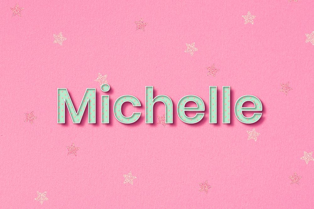 Michelle polka dot typography word