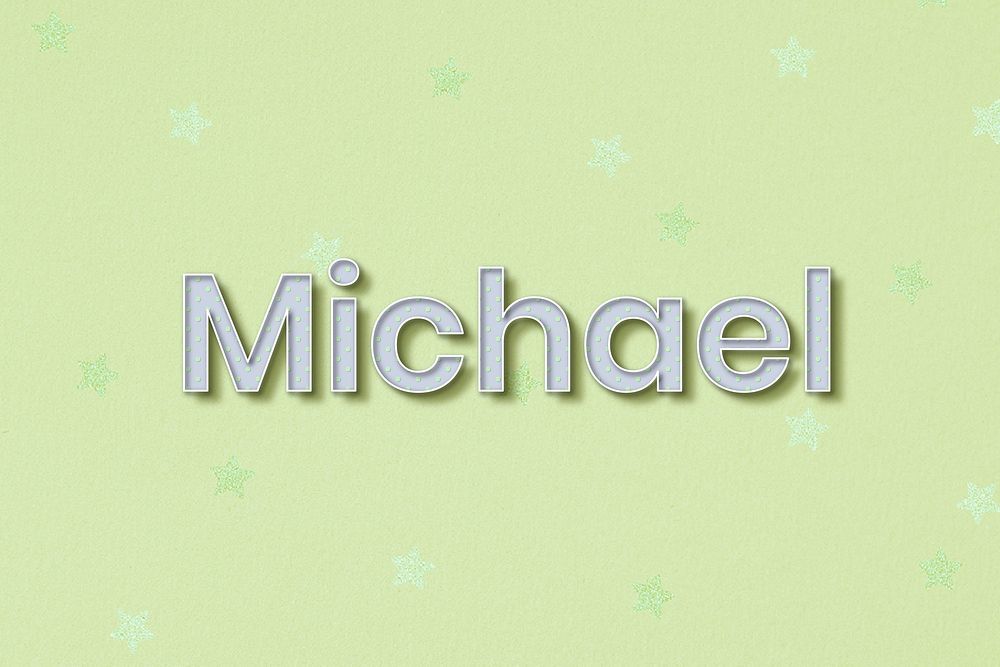 Polka dot Michael name typography