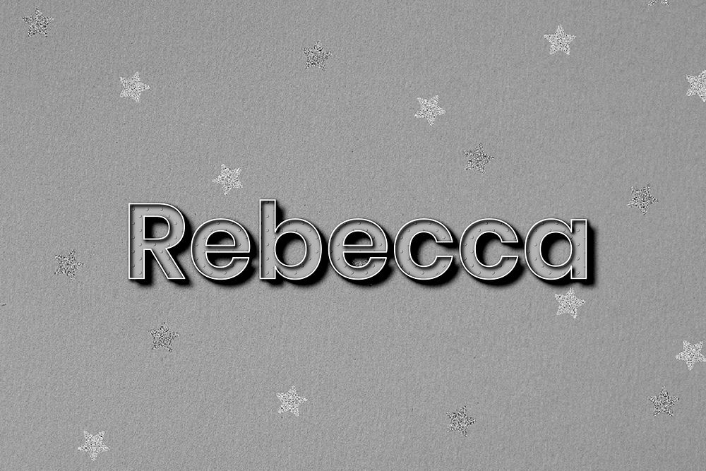 Rebecca name polka dot lettering font typography