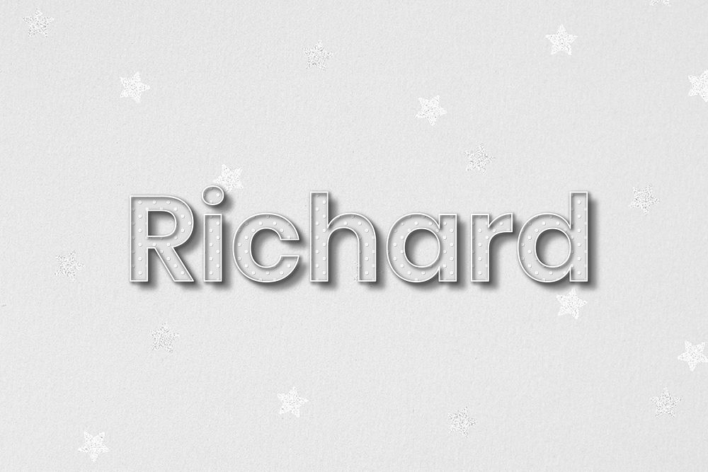 Richard male name lettering typography