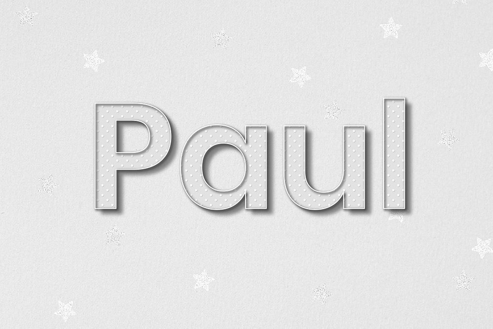 Paul male name lettering typography