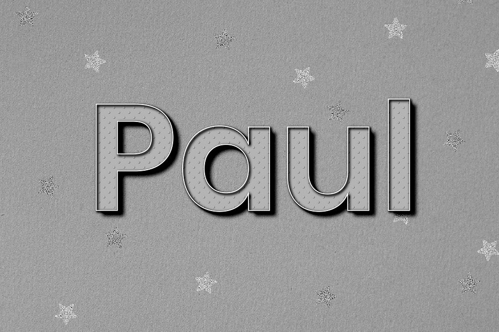 Paul name polka dot lettering font typography
