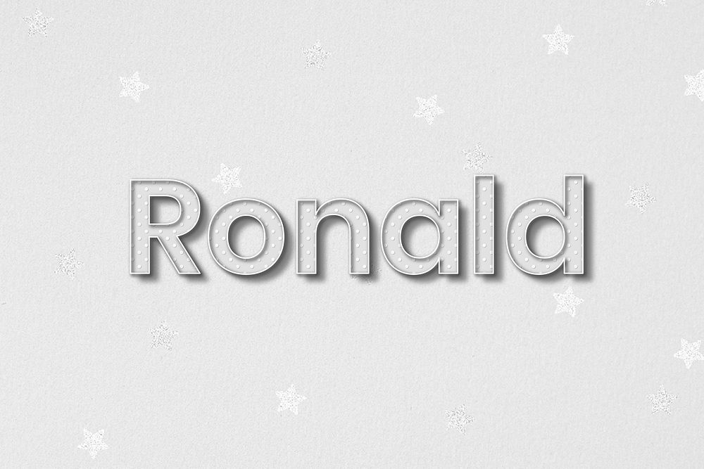 Ronald male name lettering typography