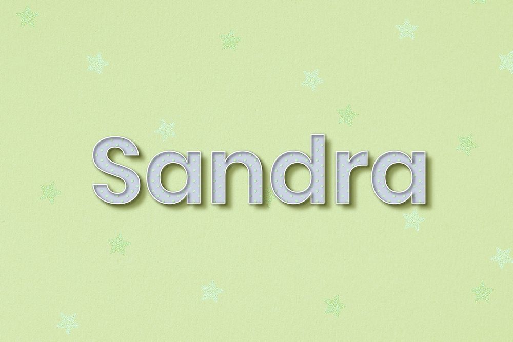 Polka dot Sandra name typography