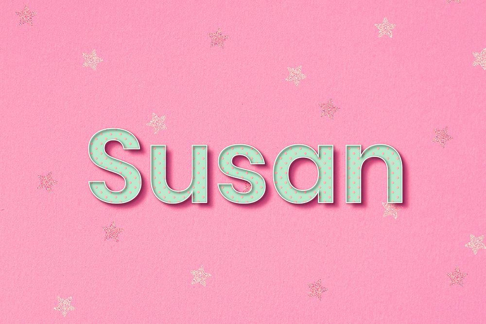 Susan polka dot typography word