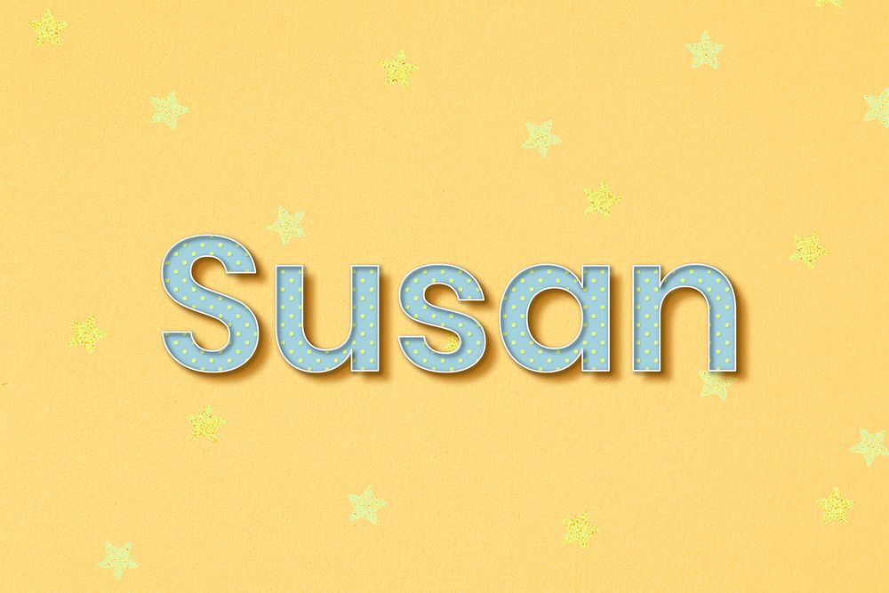 Female name Susan typography word