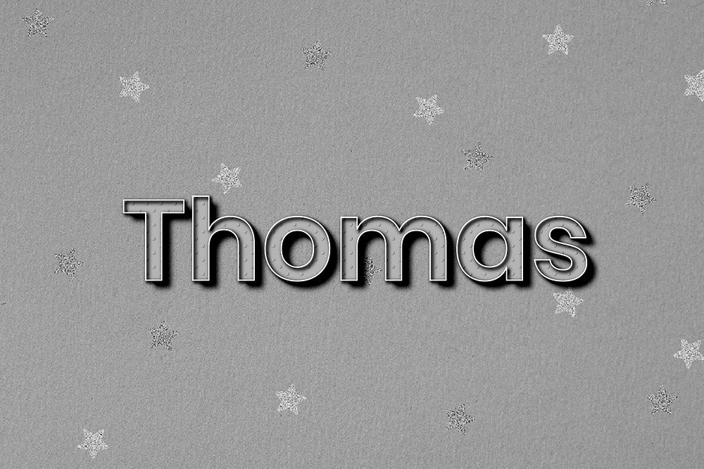 Thomas name polka dot lettering font typography