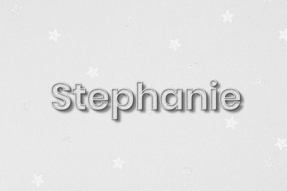 Stephanie female name lettering typography