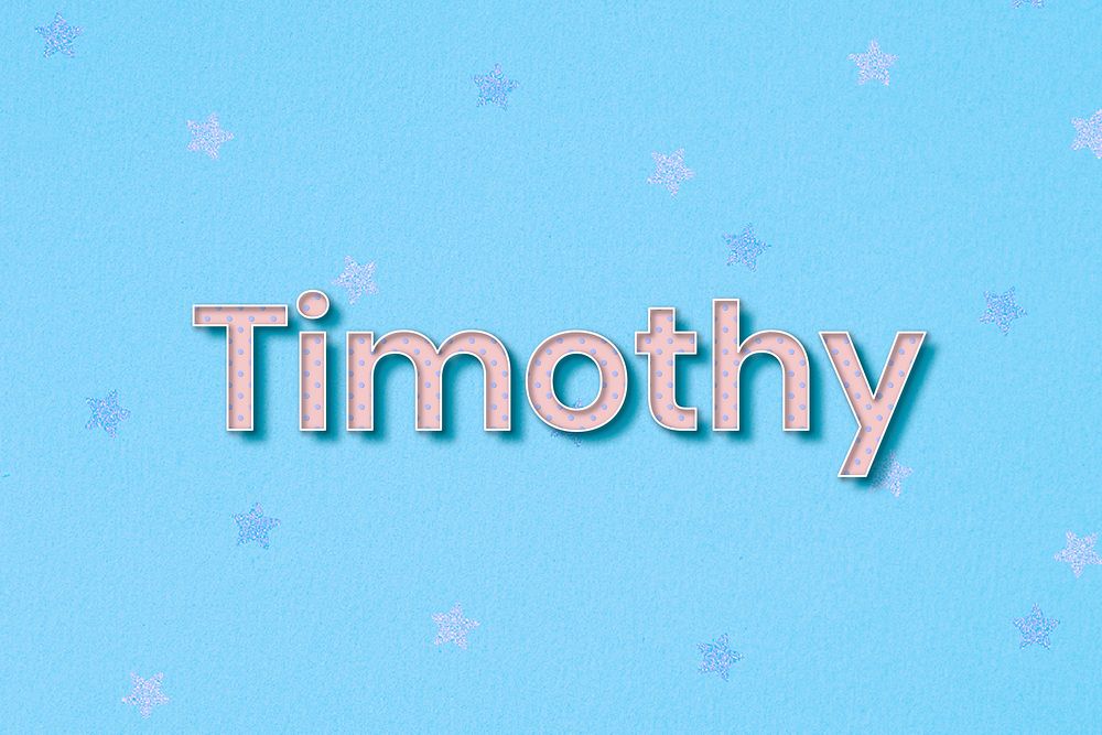 Timothy male name typography text