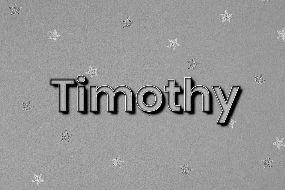 Timothy name polka dot lettering font typography