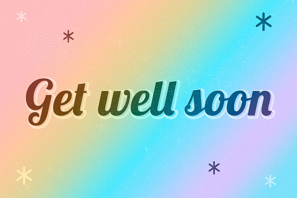 Get well soon word lgbt pattern word illustration