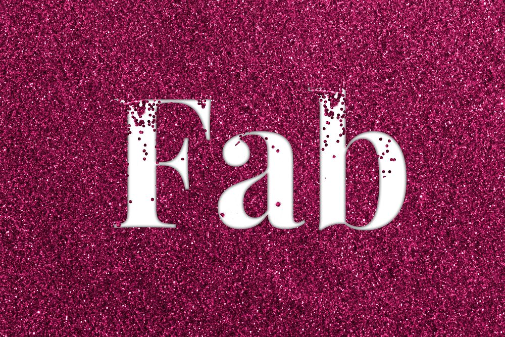 Fab text typography glitter font