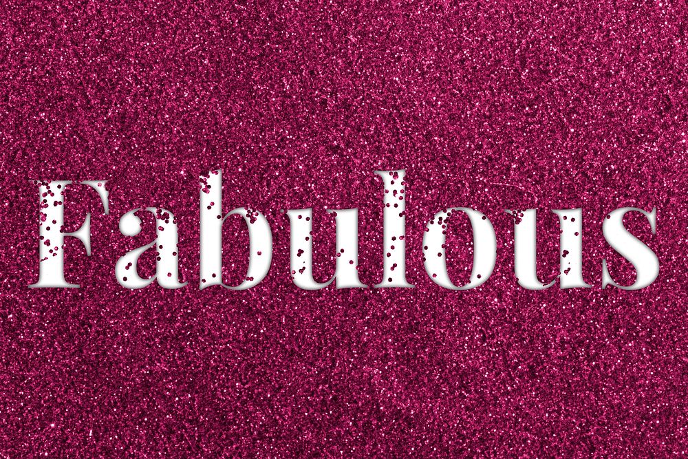 Fabulous ruby glitter text typography