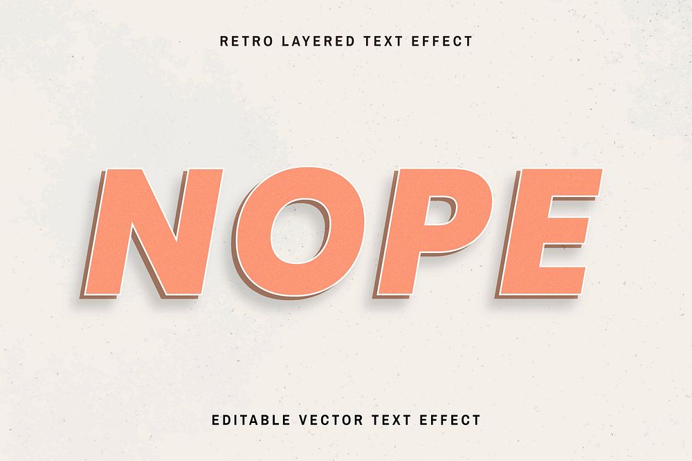 Retro editable text effect vector shadow font
