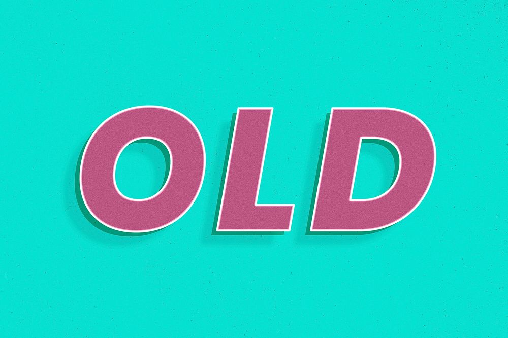 3d effect old word retro typography lettering