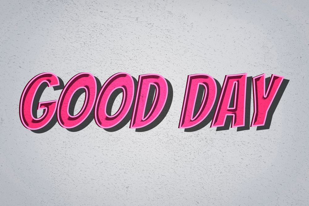 Good day comic retro typography illustration