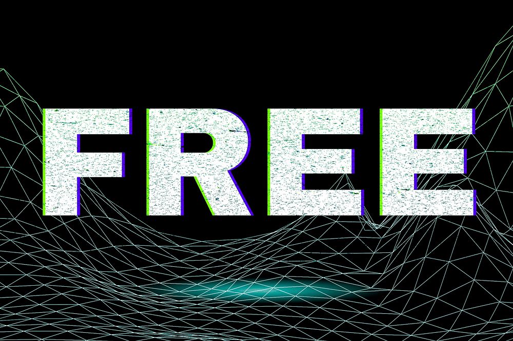 Dark neon grid free futuristic bold font