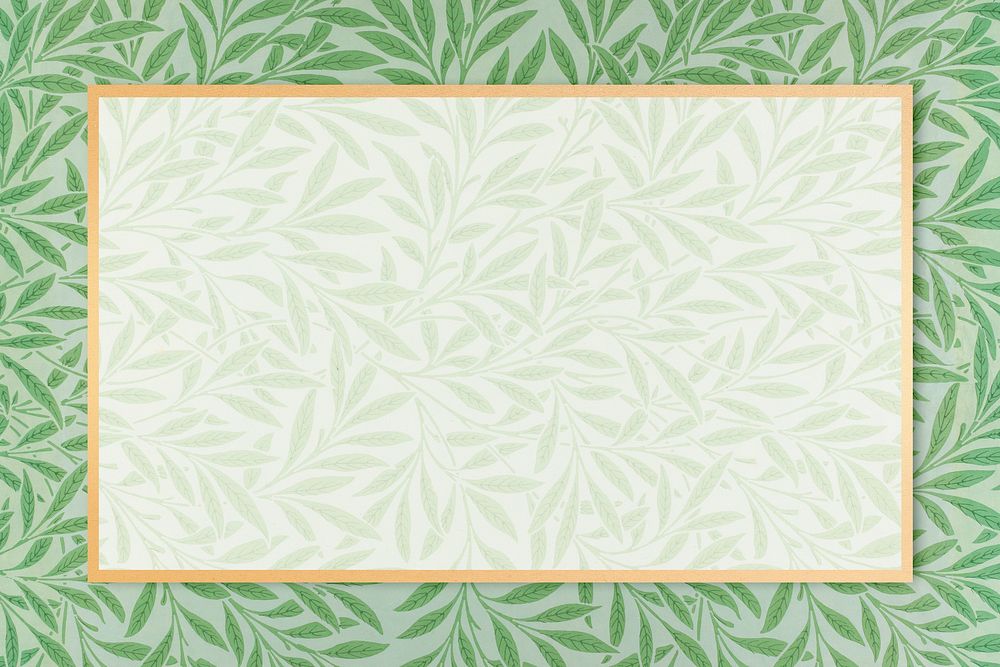 William Morris pattern frame vector vintage floral