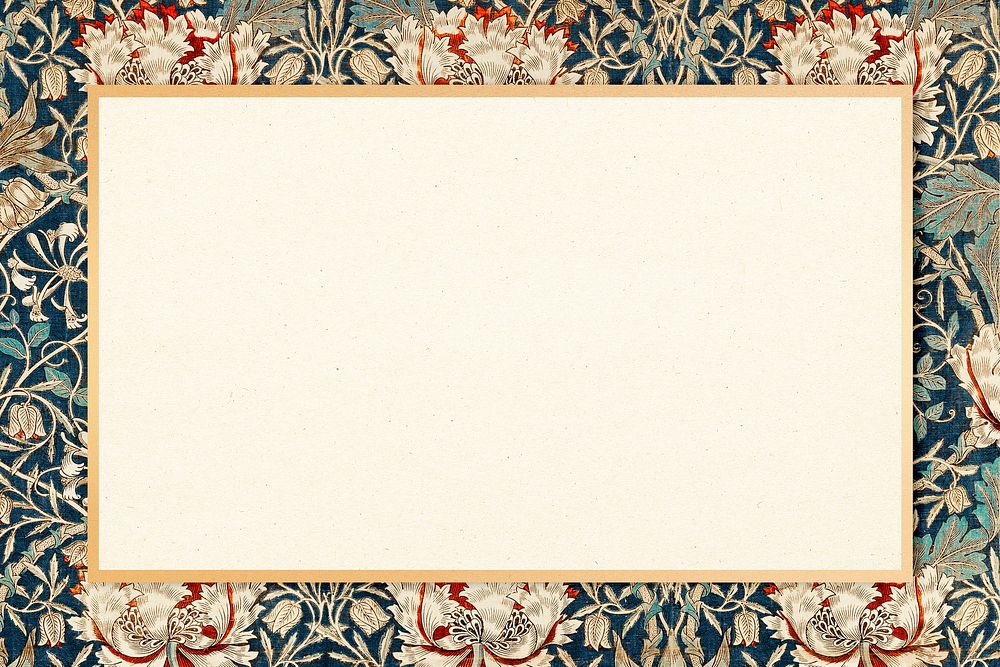 William Morris pattern frame vector vintage floral