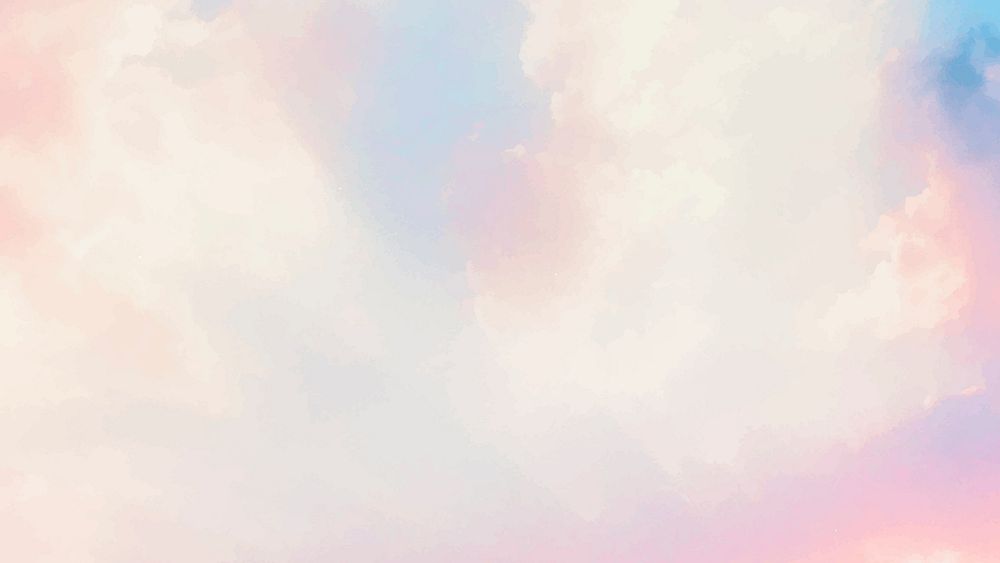 Pastel cloud computer wallpaper, cute pink sky HD background