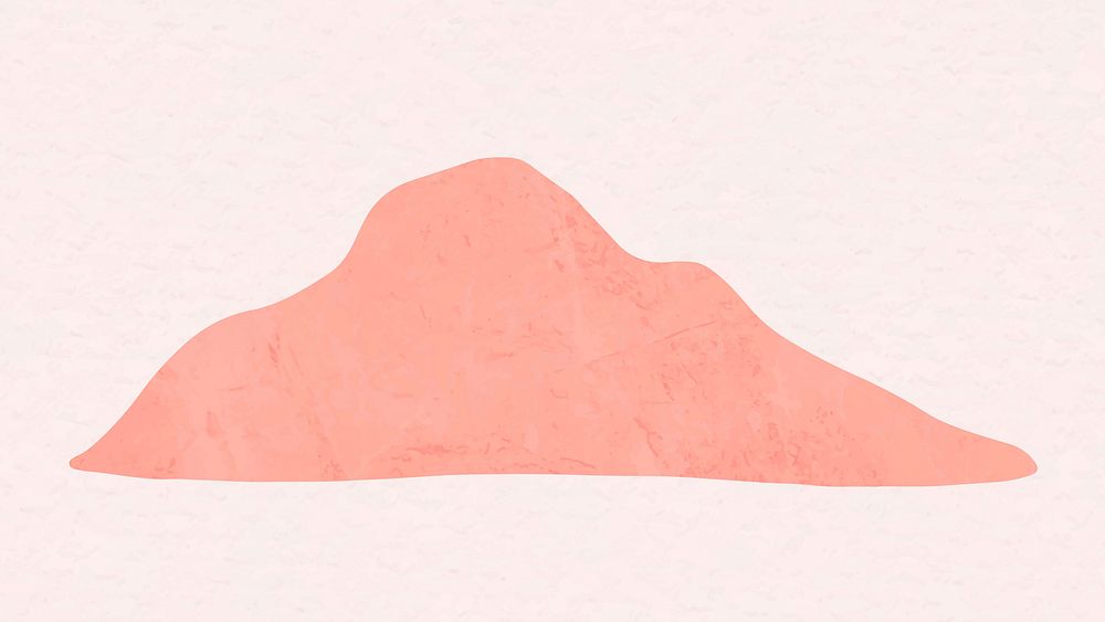 Pink mountain vector in memphis style design element