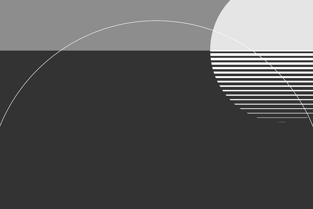 Moon geometric background vector in grayscale