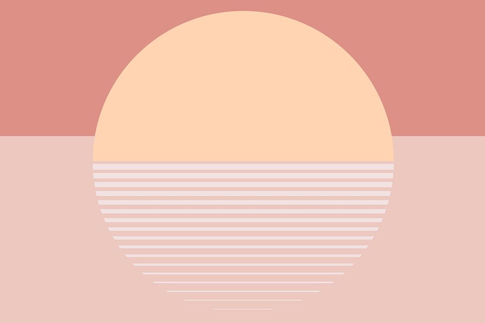 Pastel orange sunset background vector aesthetic