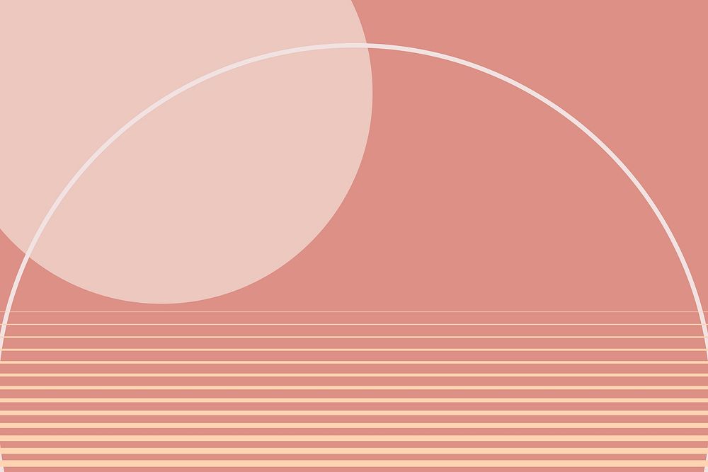Pastel pink aesthetic background vector geometric minimal style
