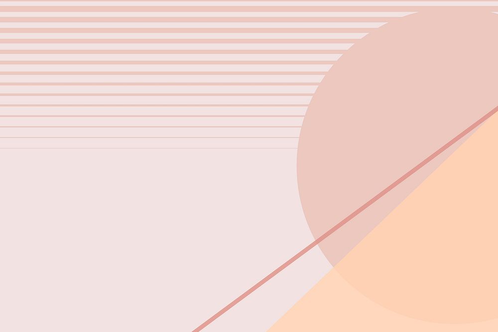 Moon geometric scenery background vector in pastel pink and orange