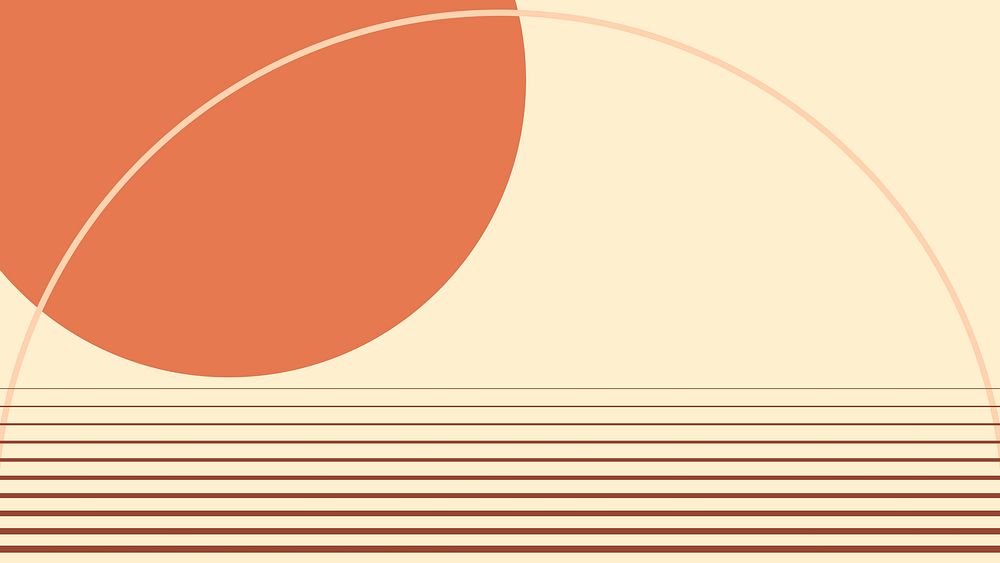 Retro sunset aesthetic wallpaper vector geometric minimal style