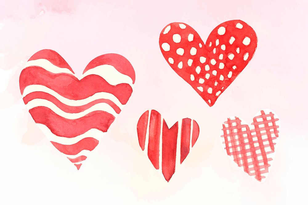 Happy valentine's day vector heart icon collection