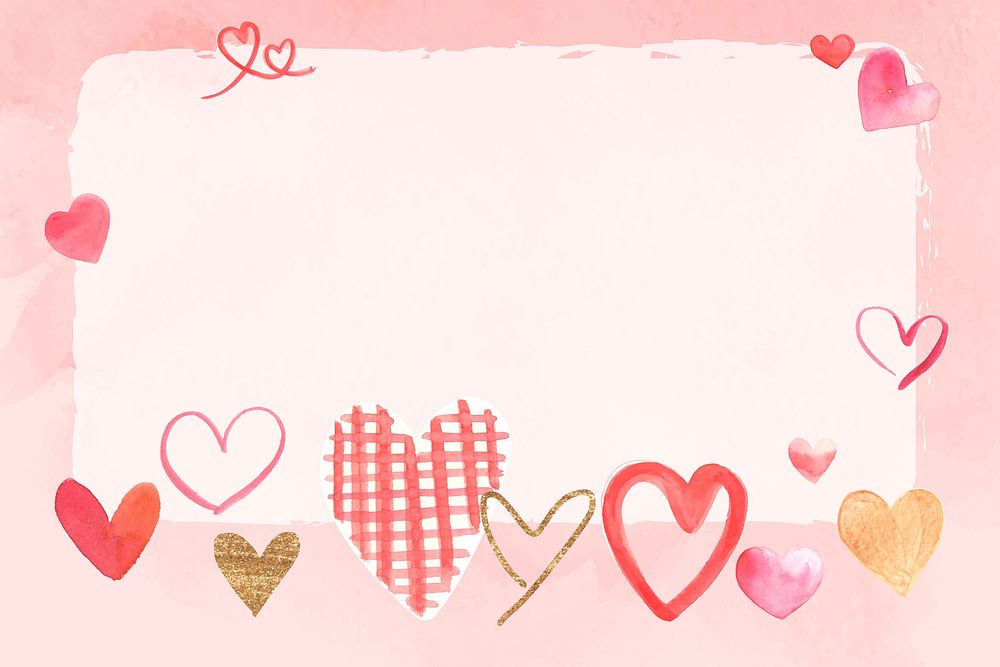 Romantic Valentine&rsquo;s Day frame vector
