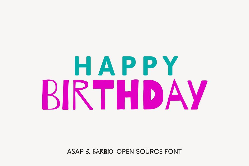 Asap & Barrio open source font by  Omnibus-Type 