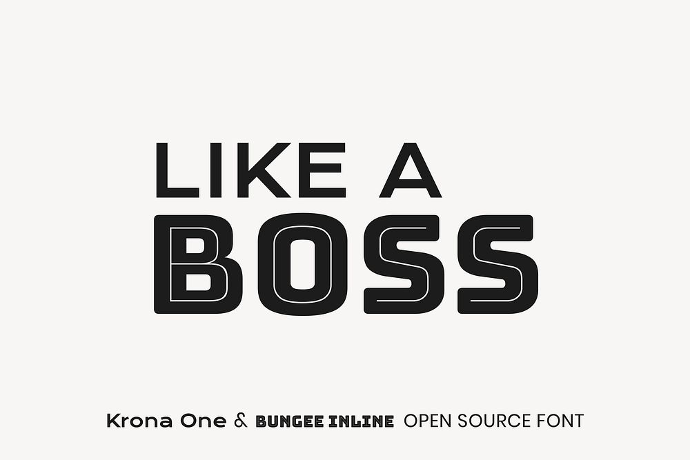 Krona One & Bungee Inline open source font by Yvonne Sch&uuml;ttler and David Jonathan Ross