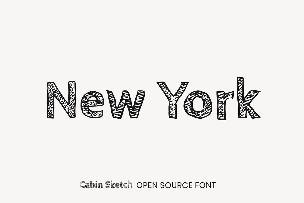 Cabin Sketch open source font by Impallari Type