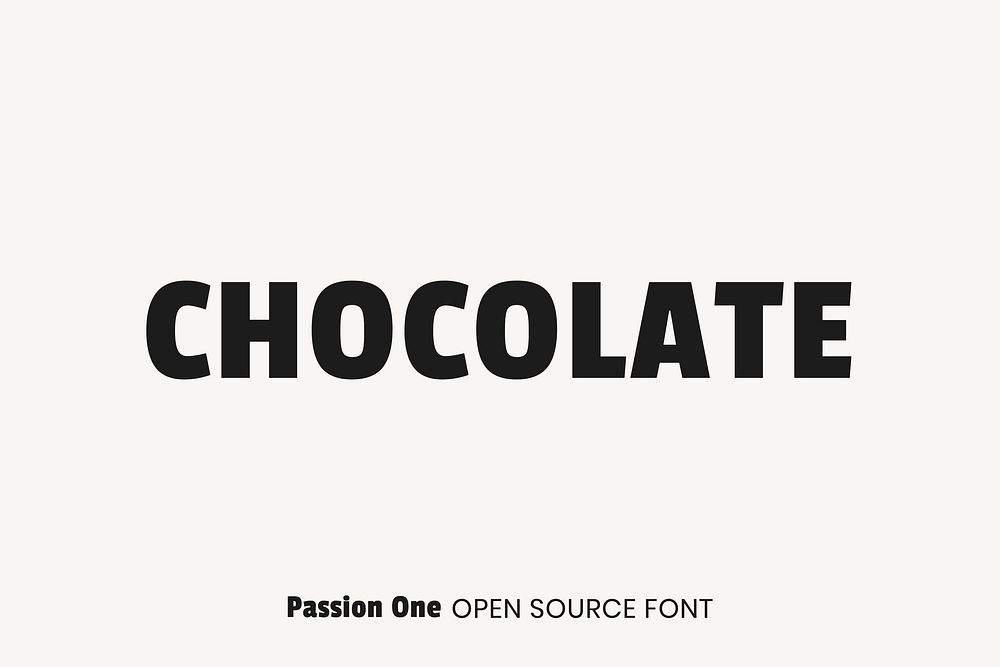 Passion One open source font by Fontstage