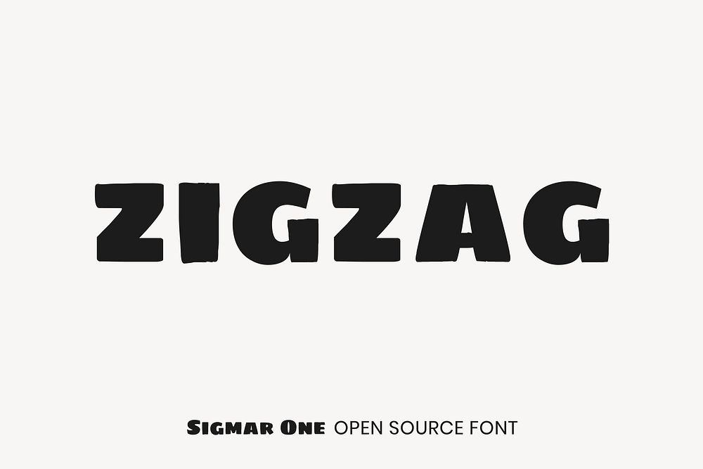 Sigmar One open source font by Vernon Adams