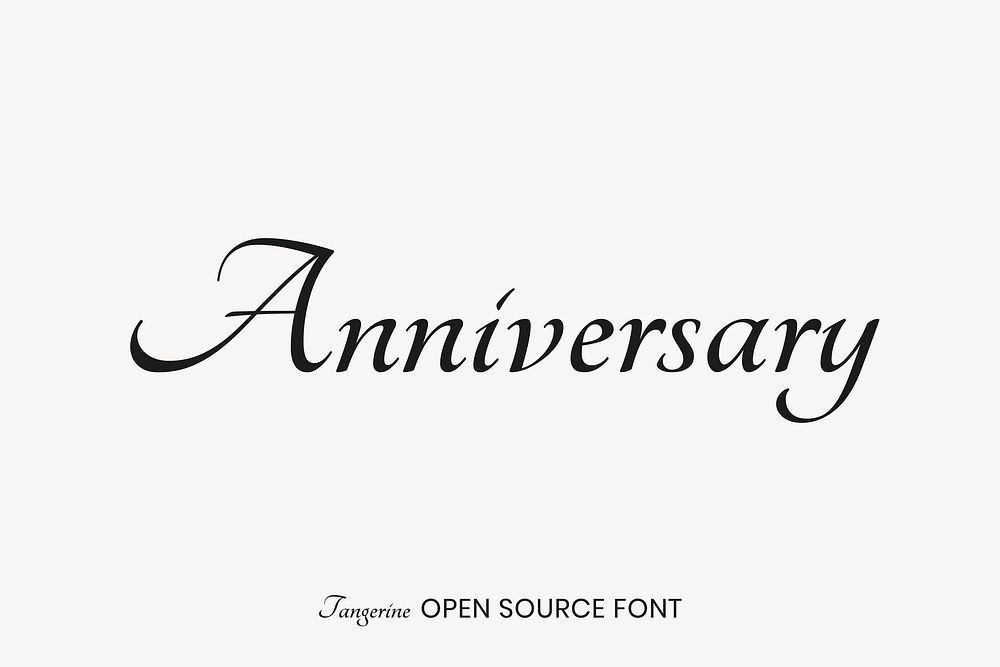 Tangerine open source font by Toshi Omagari
