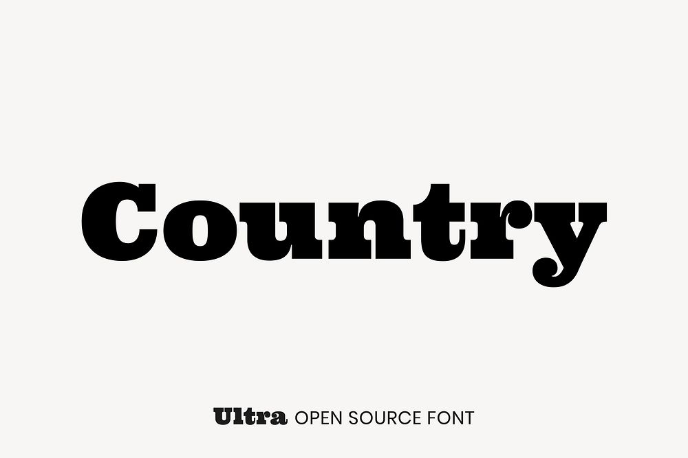 Ultra open source font by Astigmatic