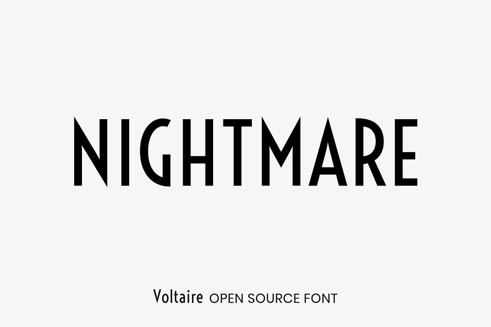 Voltaire open source font by Yvonne Schuttler