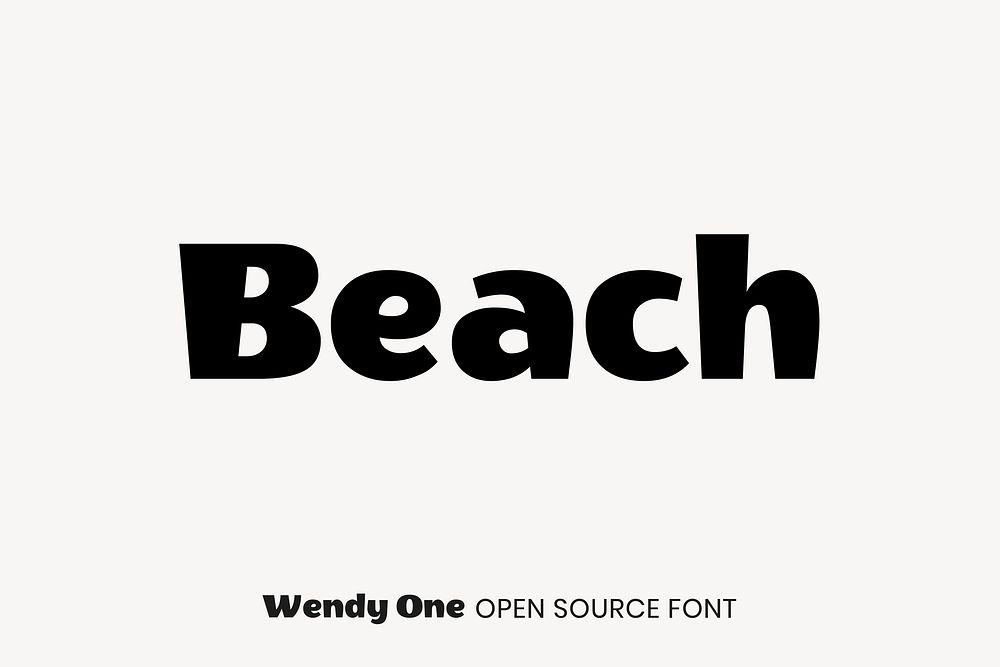 Wendy One open source font by Alejandro Inler