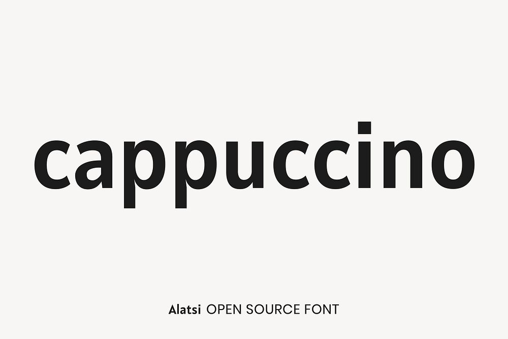 Alatsi open source font by Spyros Zevelakis, Eben Sorkin